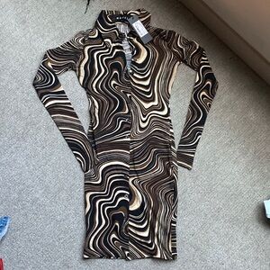Motel Avaya dress in 70s Ripple print NWT